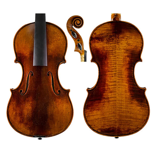 Makers II A-Style Guarneri Violin - Hand-Crafted, Dark Finish, 2-Piece Maple Back, Spruce Top, Bare Bones Format