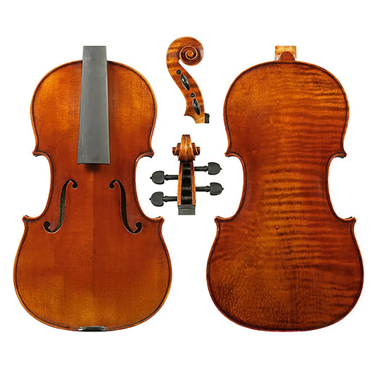 Raggetti Master Violin No. 6.2 1715 Cremonese, Solid Spruce Top, Solid Maple Back, Ebony Pegs, Fingerboard, Tailpiece, Chinrest, Highly Flamed