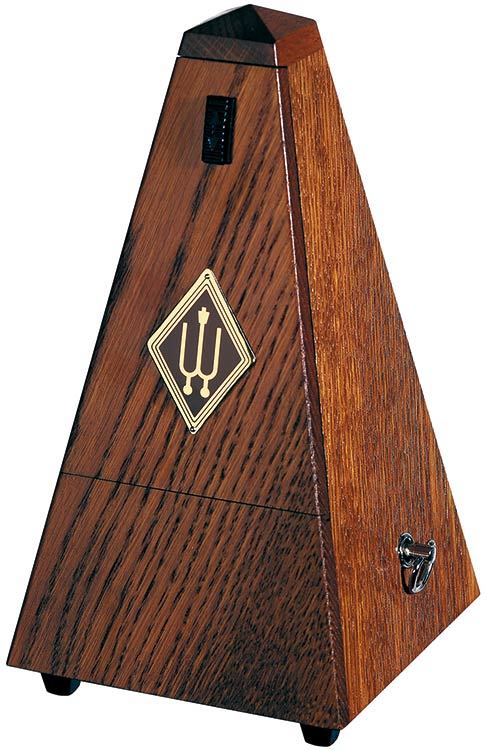Wittner 810 Series Solid Wood Metronome with Bell - Oak Brown Finish