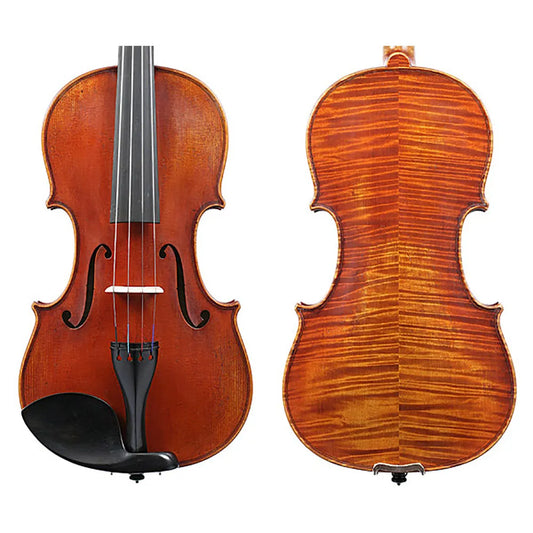 Raggetti Master Violin Ysaye Guarneri De Jesu 6.3, Solid Spruce Top, Solid Maple Back, Ebony Pegs and Fingerboard, Highly Flamed, Oil Varnish