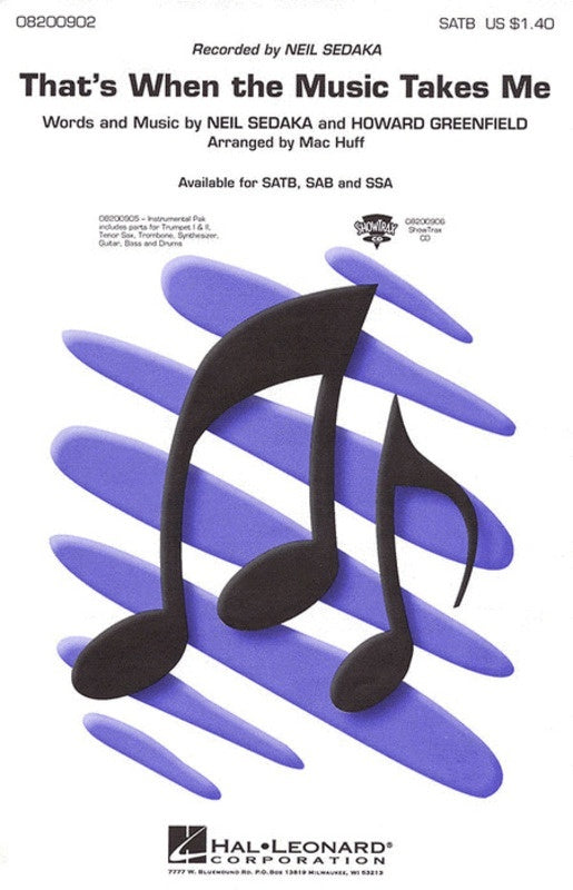 Thats When The Music Takes Me SATB (C/R)