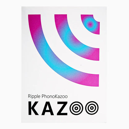 Kazoo Ripple PhonoKazoo ABS - Blue/Pink with Lanyard, Amplifier Bell, 5 Replacement Membranes — view 3
