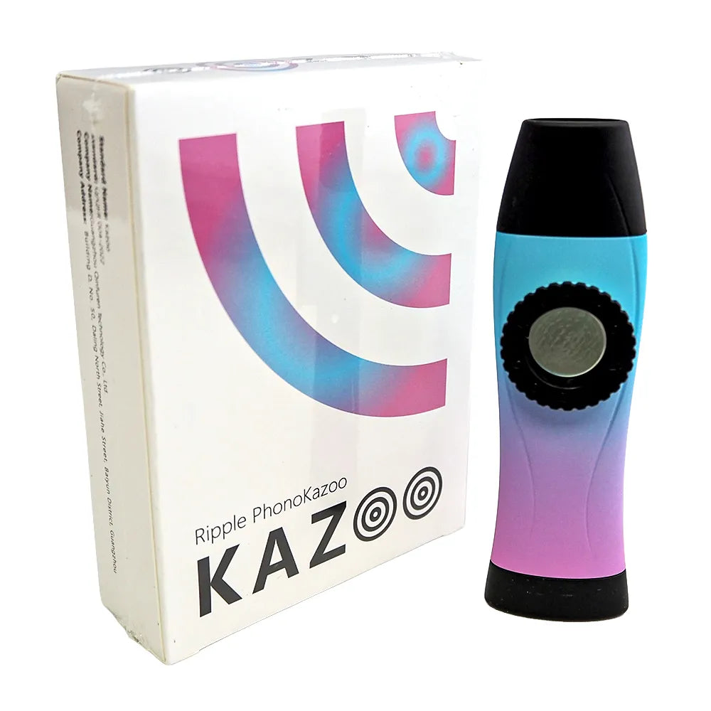 Kazoo Ripple PhonoKazoo ABS - Blue/Pink with Lanyard, Amplifier Bell, 5 Replacement Membranes — view 5