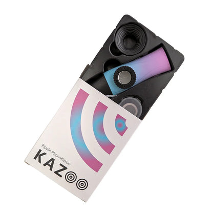 Kazoo Ripple PhonoKazoo ABS - Blue/Pink with Lanyard, Amplifier Bell, 5 Replacement Membranes — view 4