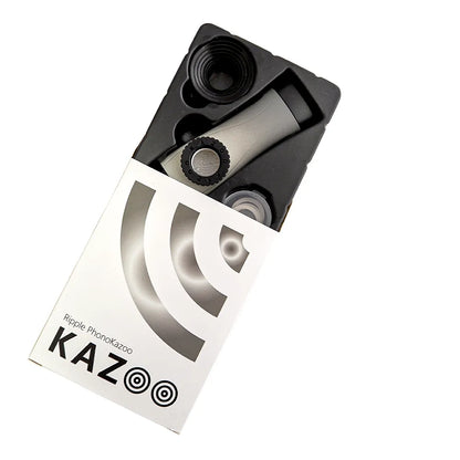 Kazoo Ripple PhonoKazoo ABS - Grey with Lanyard, Amplifier Bell, 5 Replacement Membranes — view 3