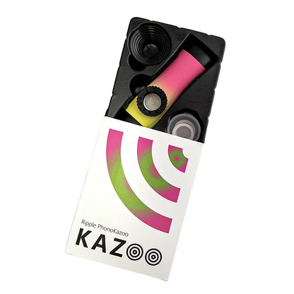 Kazoo Ripple PhonoKazoo ABS - Yellow/Pink, 10.8 cm, includes lanyard, amplifier bell, 5 replacement membranes, gift box 11.6 cm x 8.9 cm — view 4