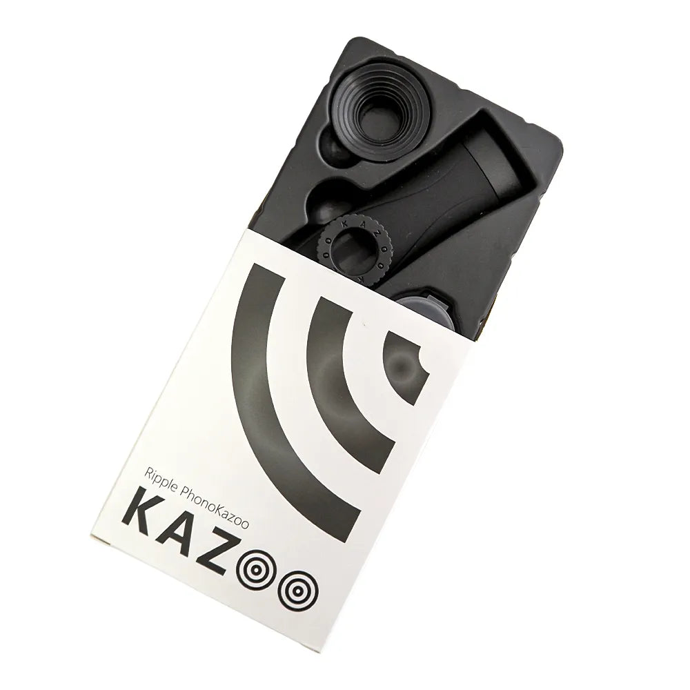 Kazoo Ripple PhonoKazoo ABS - Black with Lanyard, Amplifier Bell, 5 Replacement Membranes — view 4