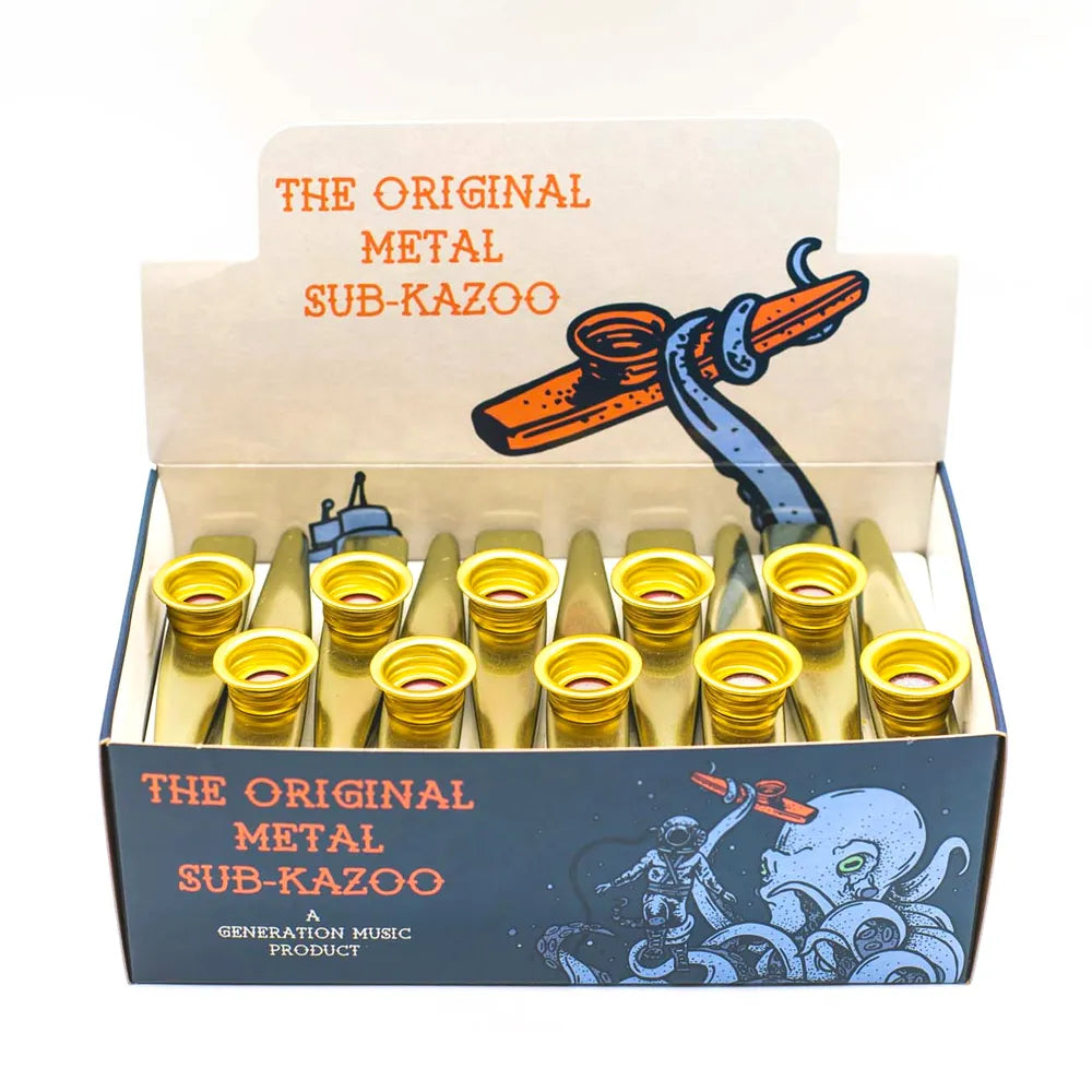 Original Generation Metal Sub Kazoo - Box of 30 - Gold