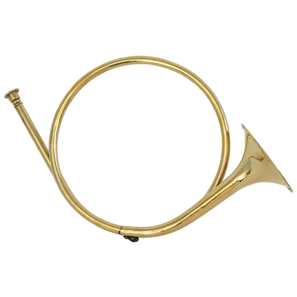 10 Inch Brass Hunting Horn with Colored Tassels