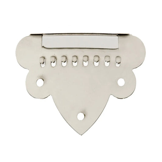 Van Gent Nickel Plated Angled Mandolin Tailpiece Made in Holland