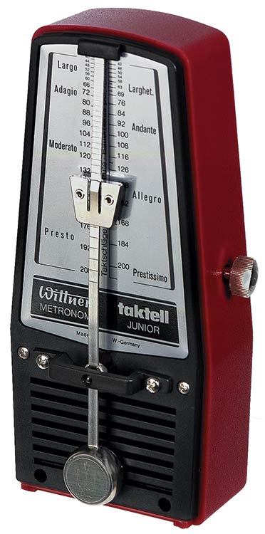 Wittner Taktell Junior Metronome Ruby Color Mechanical Clockwork Made in Germany