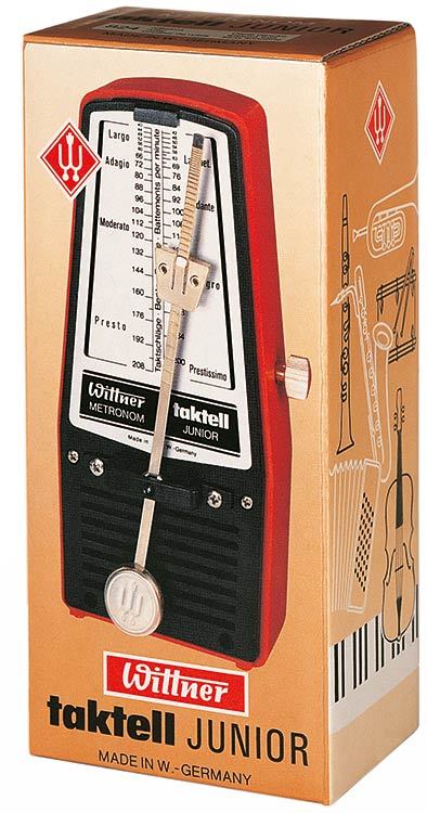Wittner Taktell Junior Metronome Ruby Color Mechanical Clockwork Made in Germany — view 3