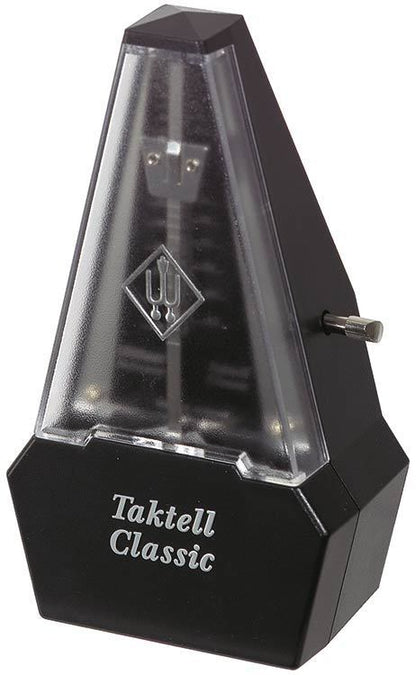 Wittner Taktell Classic Metronome Black/Silver - Mechanical Clockwork, No Batteries, Made in Germany
