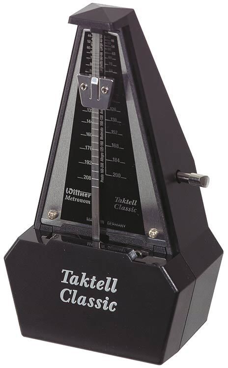 Wittner Taktell Classic Metronome Black/Silver - Mechanical Clockwork, No Batteries, Made in Germany — view 2