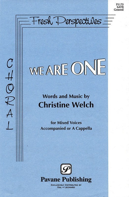 We Are One SATB Acc Or A Capp