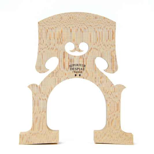 Despiau Belgian Cello Bridge Low-B90NT, 90mm Leg Width, Medium Fingerboard Angle, High Arch Height, Upside Down U Design