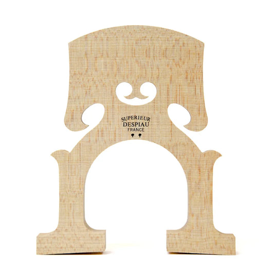 Despiau Belg Low Arch Cello Bridge B90T, Medium Angle, Upside Down U Design, High Arch Height, Low Heart Position