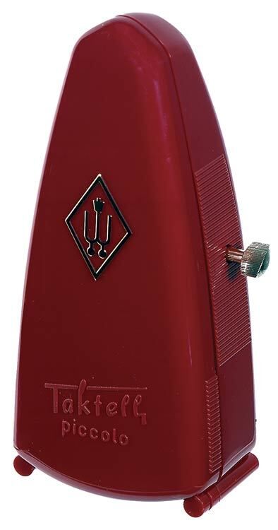 Wittner Taktell Piccolo Metronome, Ruby Colour, Mechanical, Plastic Casing, Made in Germany — view 2