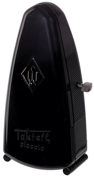 Wittner Taktell Piccolo Black Mechanical Metronome, Plastic Casing, No Batteries, Made in Germany