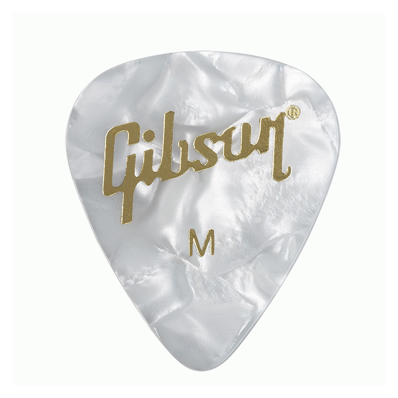 Gibson Pearloid White Guitar Picks 12-Pack Medium Thickness — view 2