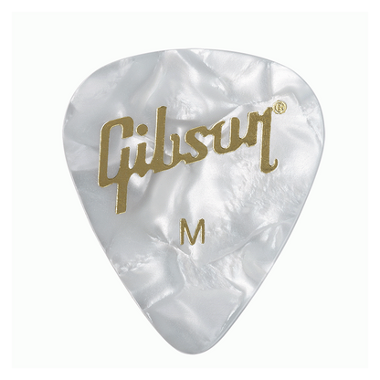 Gibson Pearloid White Guitar Picks 12-Pack Medium Thickness — view 2
