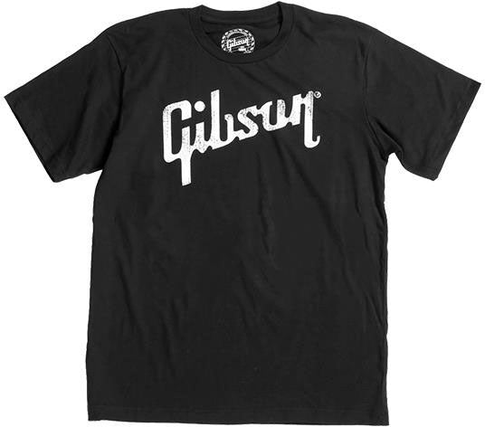 Gibson Distressed Gibson Logo T (Black) Xl