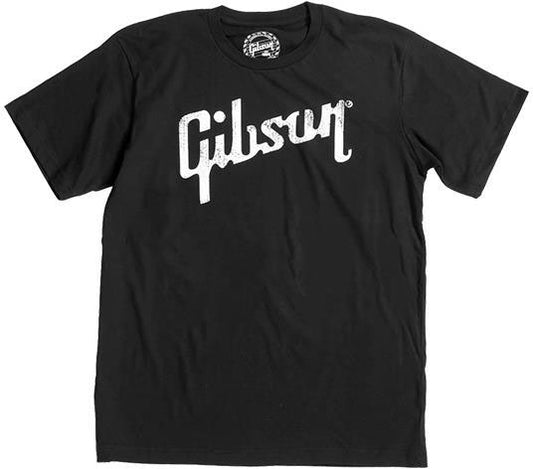 Gibson Distressed Gibson Logo T (Black) Xl