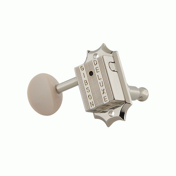 Gibson Deluxe White Button Tuner Set - Vintage Nickel - PMMH-060 — view 2