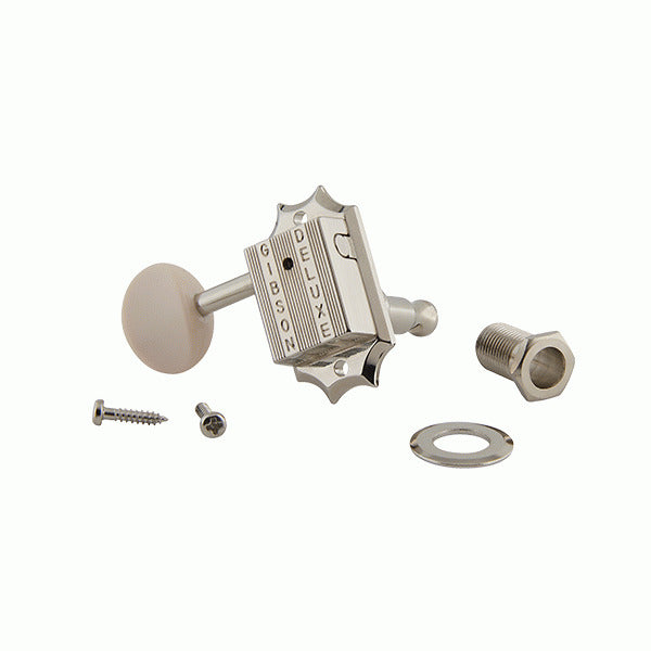 Gibson Deluxe White Button Tuner Set - Vintage Nickel - PMMH-060 — view 4