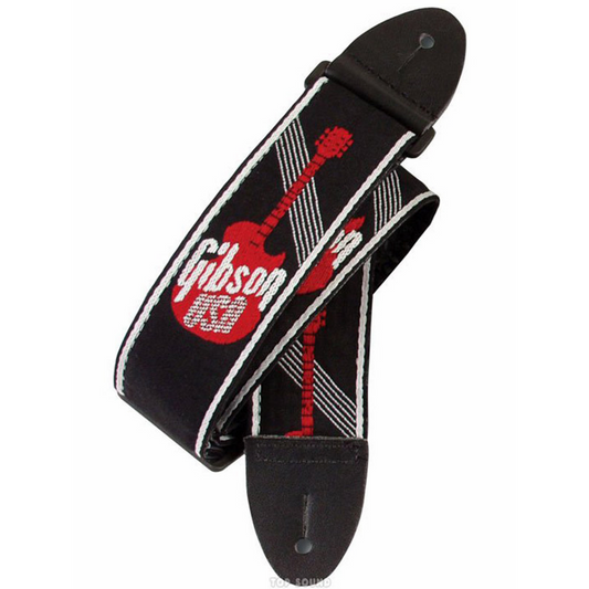 Gibson 2 Inch Woven Guitar Strap Red