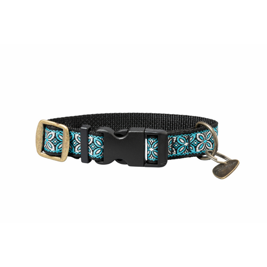 Gibson Dog Collar & Pick Tag Blue Small 7-27kg with Matching Guitar Strap