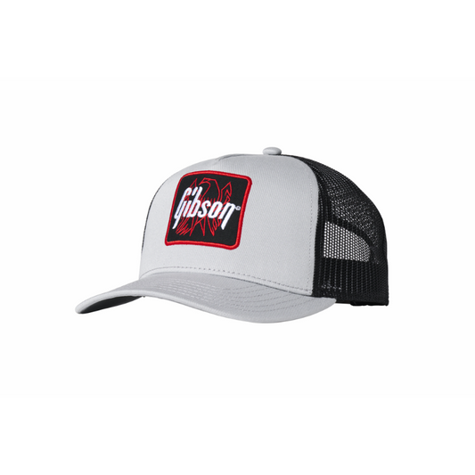 Gibson Firebird 5-Panel Trucker Hat with Mesh Back and Adjustable Snap Closure