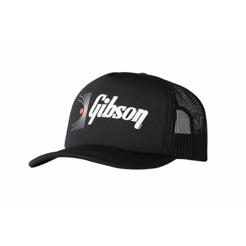 Gibson Soundwave Foam Trucker Hat with Embossed Logo and Adjustable Snap Closure