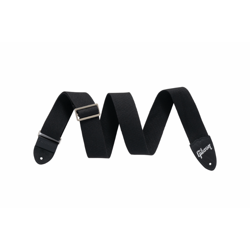 Gibson Canvas Guitar Strap Black 2" Wide Adjustable 36" to 65" — view 2