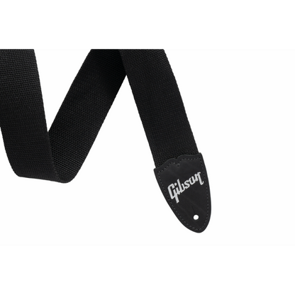 Gibson Canvas Guitar Strap Black 2" Wide Adjustable 36" to 65"