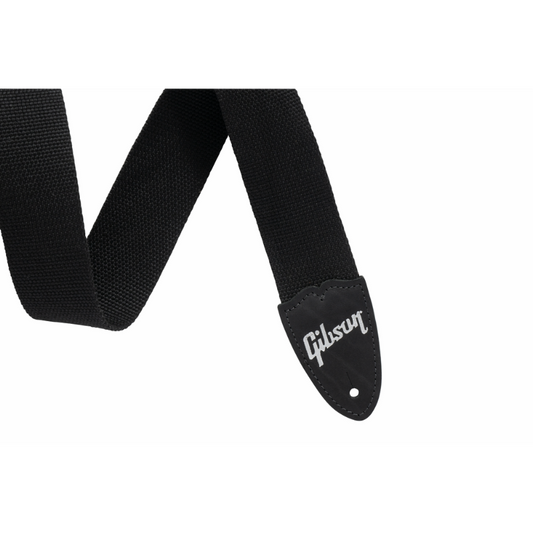Gibson Canvas Guitar Strap Black 2" Wide Adjustable 36" to 65"