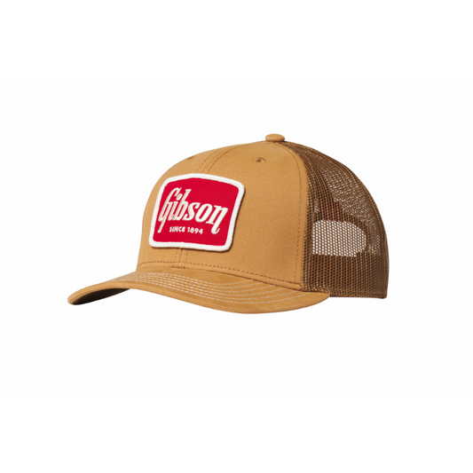 Gibson Canvas Trucker Hat with Adjustable Snap Closure