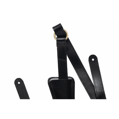 Gibson Modern Vintage Mini Strap Black, Adjustable 44”-65”, High-Quality Top-Grain Leather, USA-Made — view 3