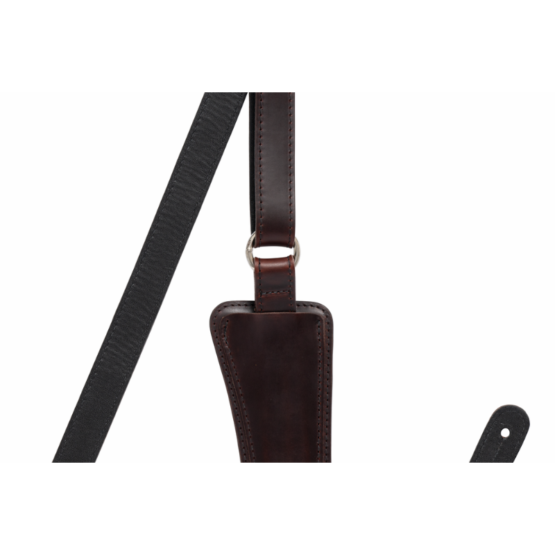 Gibson Modern Vintage Mini Guitar Strap Cherry Brown 44”-65” Adjustable Leather — view 2