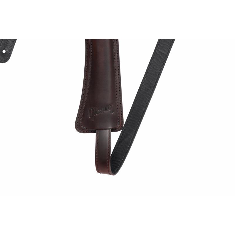 Gibson Modern Vintage Mini Guitar Strap Cherry Brown 44”-65” Adjustable Leather — view 3