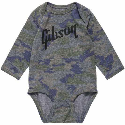 Gibson Camo Baby Onesie 18/24M, 60% Cotton/40% Polyester, Logo Design