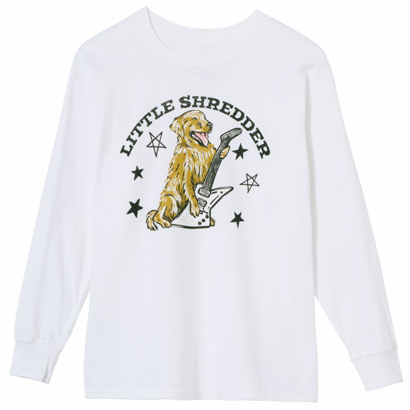 Gibson Kids Little Shredder Longsleeve Tee White M 100% Cotton Dog Artwork