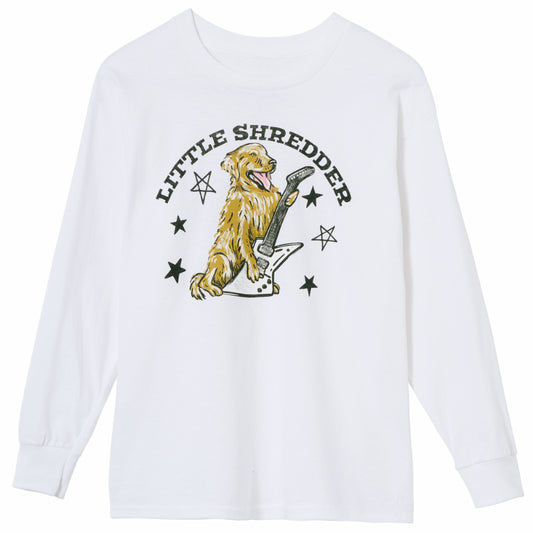 Gibson Kids Little Shredder Longsleeve Tee White M 100% Cotton Dog Artwork