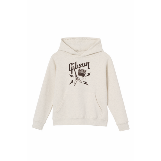 Gibson Kid's Flying V Pullover Hoodie Cream Large