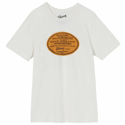 Gibson Acoustic Label Tee Vintage White Size XL