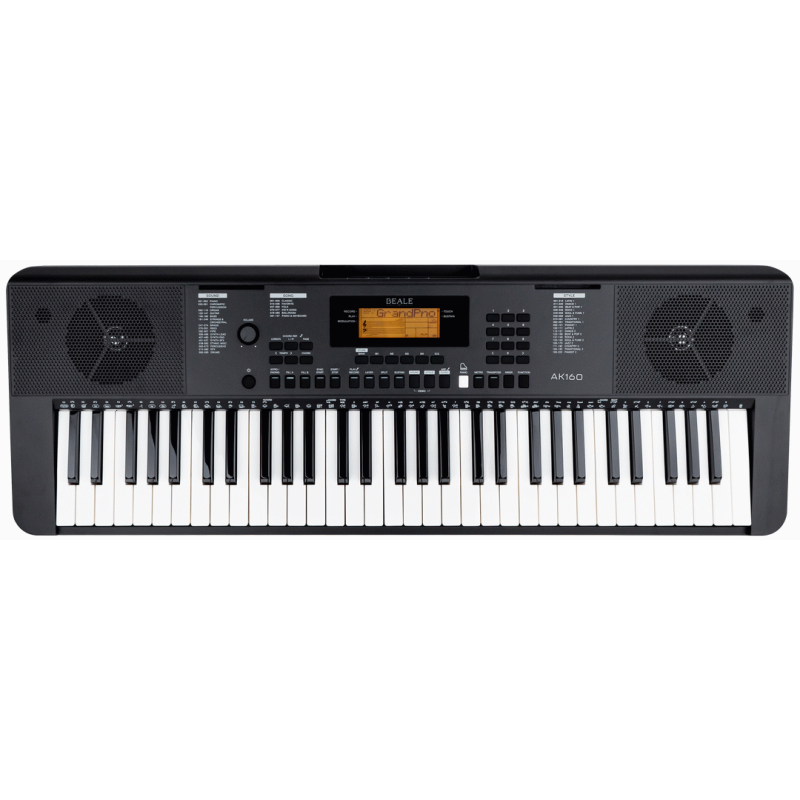 Beale AK160 Digital Keyboard ANZ Version - 61 Keys, 64 Polyphony, Touch Sensitive, Lessons & Metronome Functions
