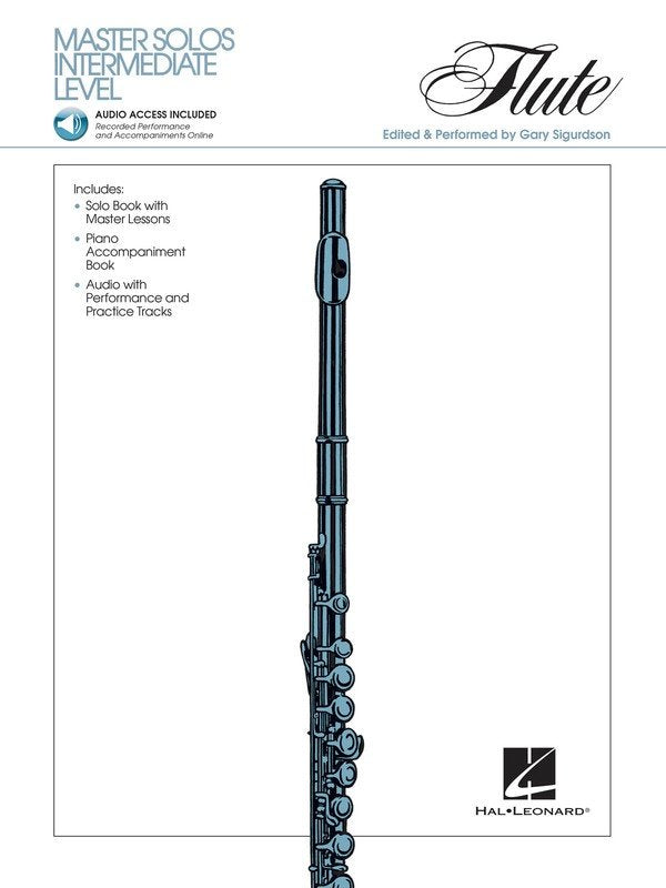 Master Solos Intermediate Level — Flute, Book/Online Audio (Hal Leonard)