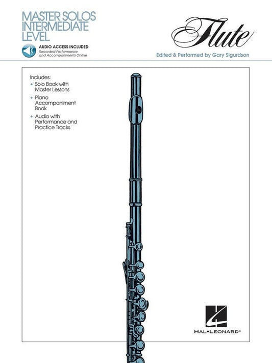 Master Solos Intermediate Level — Flute, Book/Online Audio (Hal Leonard)