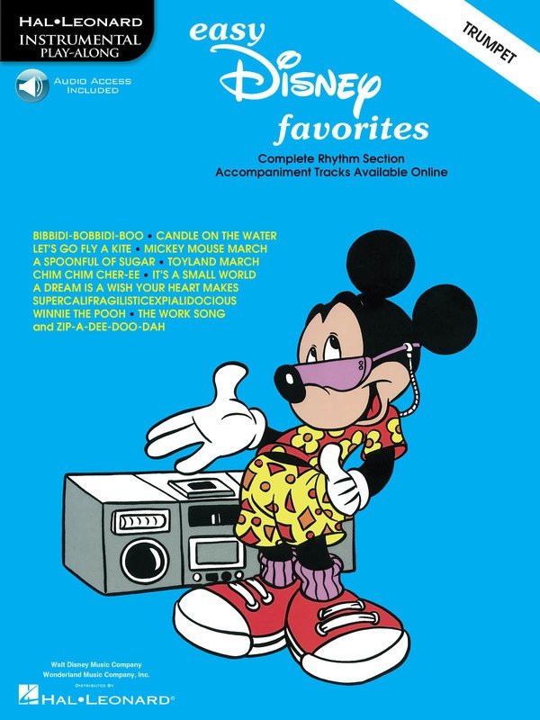 Easy Disney Favorites — Trumpet, Book/Online Audio (Hal Leonard Instrumental Play-Along)