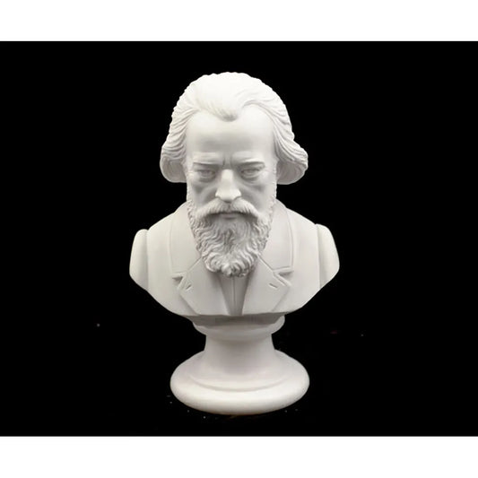 Brahms Bust 15cm - Crushed Marble Sculpture by Cav. Arnaldo Giannelli